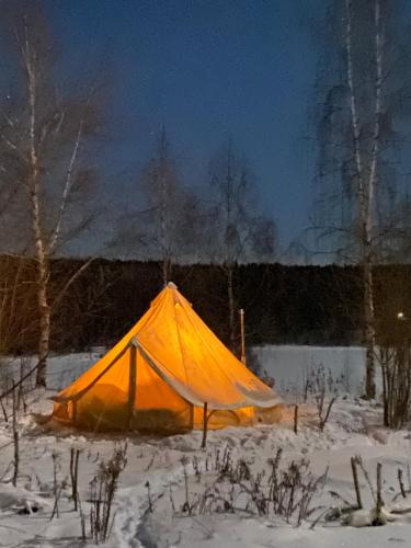 Winter Glamping Tent Hovfjallet Vitsand